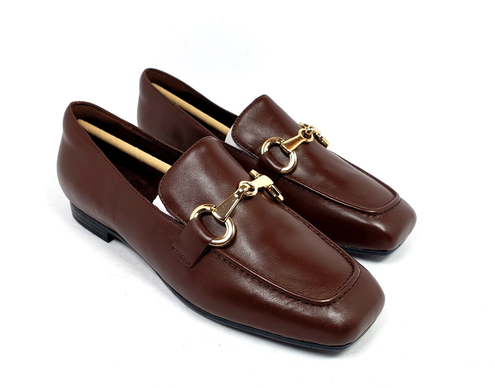 Rockport TruTech Polly Womens Size 8 Brown Leather Slip On Horsebit Loafer Shoes